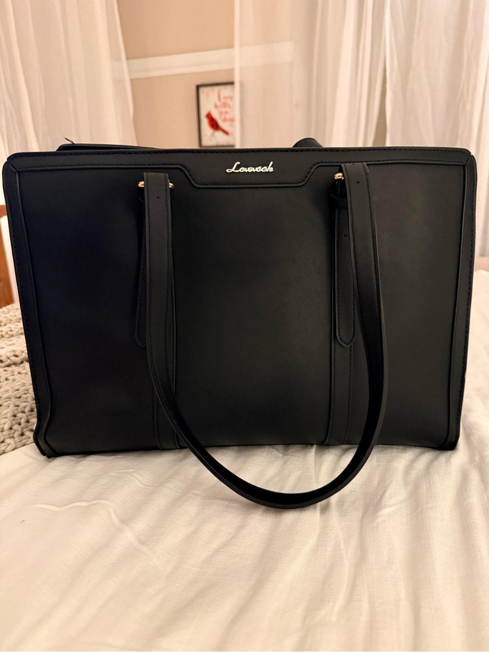 Black Structured Tote Bag